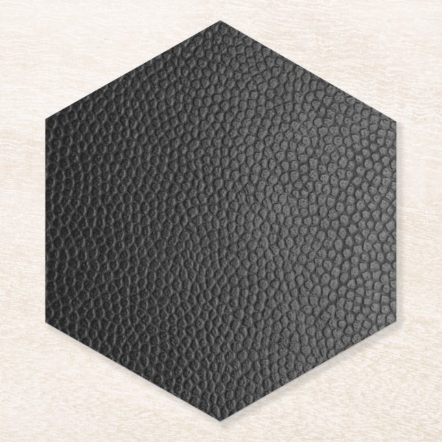 Black Snakeskin Paper Coaster (Front)