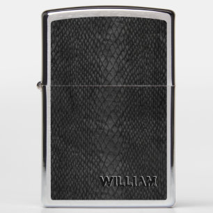 Black Snakeskin Pattern Zippo Lighter
