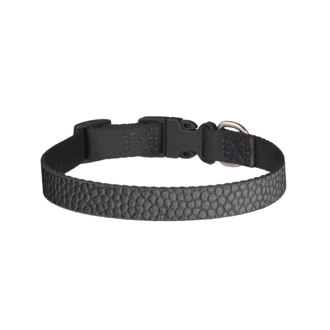 Black Snakeskin  Pet Collar (Front)