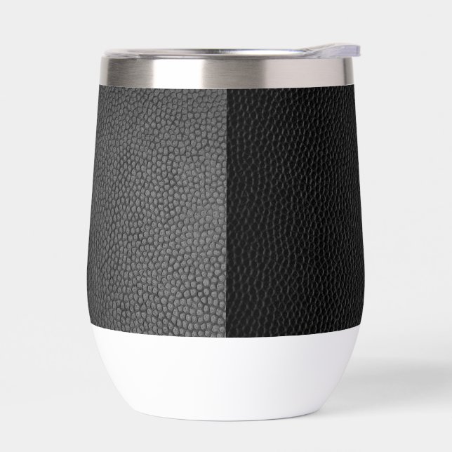 Black Snakeskin  Thermal Wine Tumbler (Left)