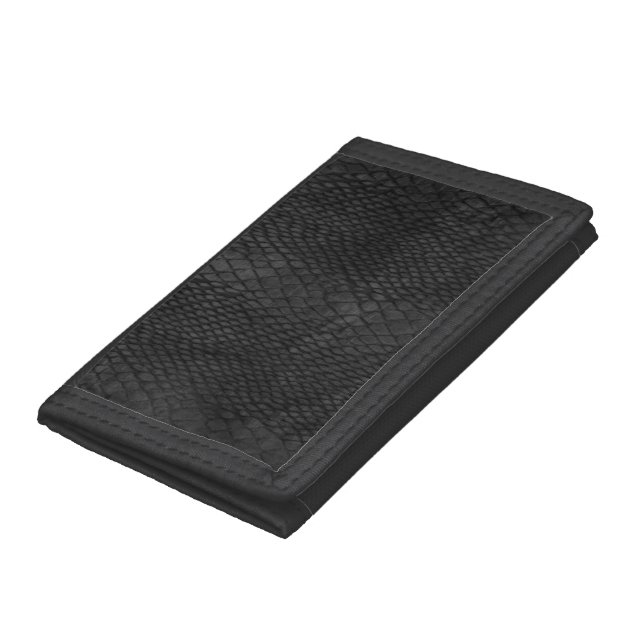 Black Snakeskin  Trifold Wallet (Bottom)