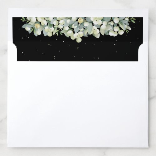  Black SnowberryEucalyptus A10 875x65 Invite Envelope Liner