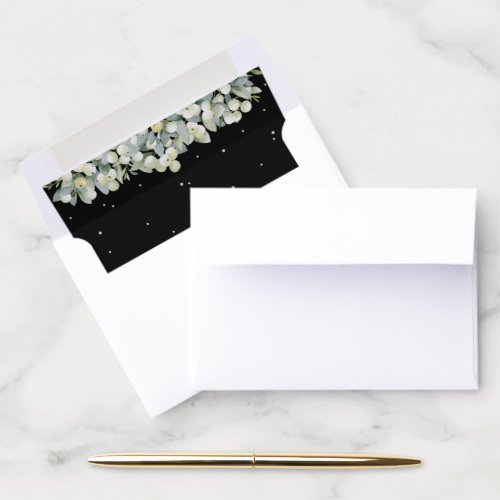 Black SnowberryEucalyptus A1 for 5 x 35 cards Envelope Liner