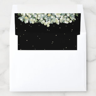 Black Snowberry+Eucalyptus A2 (5.5 x 4.25” cards) Envelope Liner
