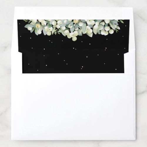 Black SnowberryEucalyptus A7 for 5 x 7 cards Envelope Liner