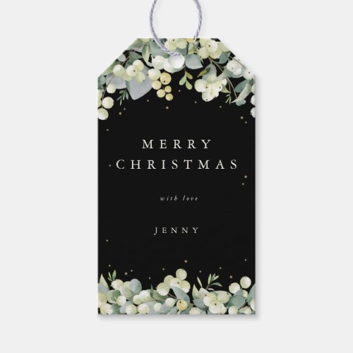 Black SnowberryEucalyptus ChristmasHoliday Gift Tags
