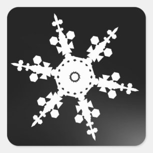 black snowflake envelope seal