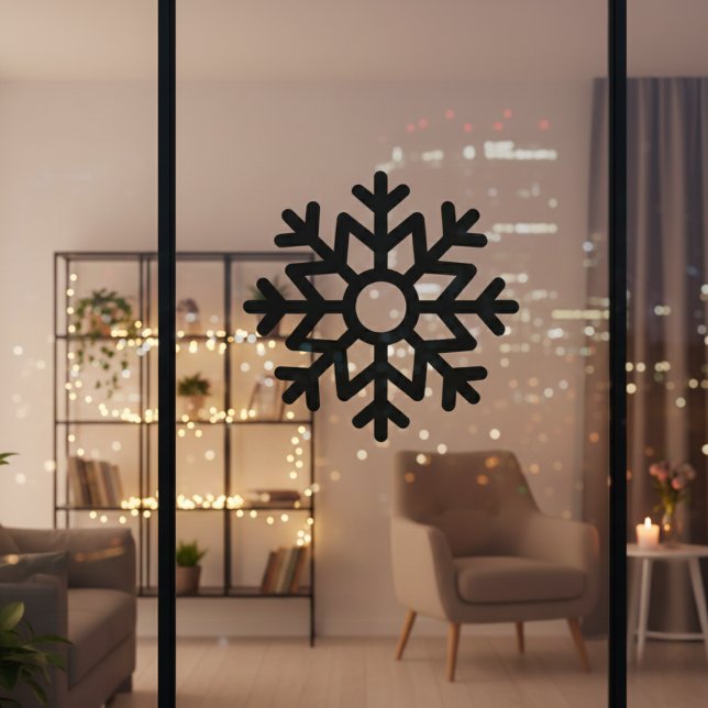 Black Snowflake Window Cling (Black Snowflake Window Cling)