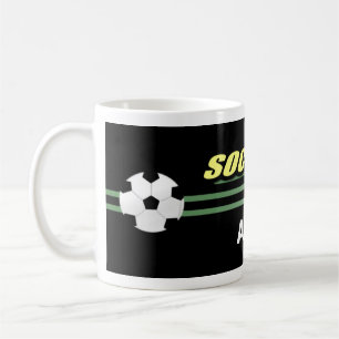 Black Soccer Mugs