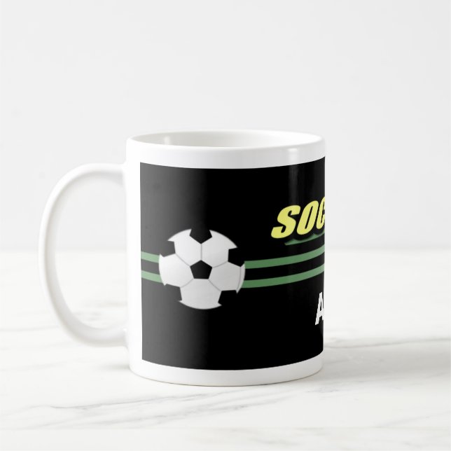 Black Soccer Mugs (Left)