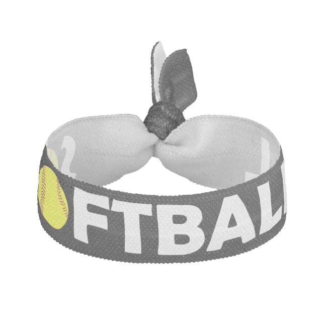 Black Softball Hairtie (Front)