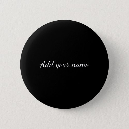 Black solid add name text message here throw pillo button