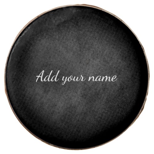 Black solid add name text message here throw pillo chocolate covered oreo