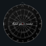 Black solid add name text message here throw pillo dart board<br><div class="desc">Design</div>