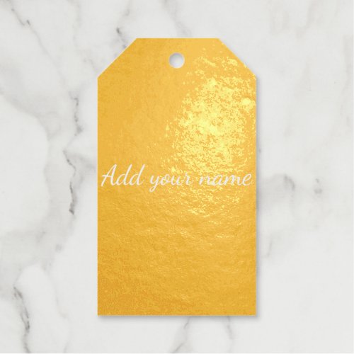 Black solid add name text message here throw pillo foil gift tags