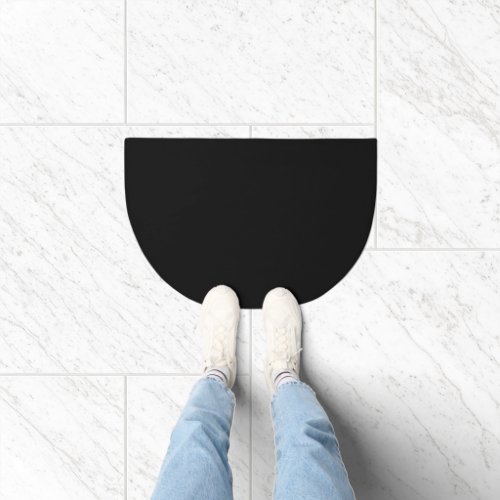 Black Solid color Basic Simple Minimalistic Doormat