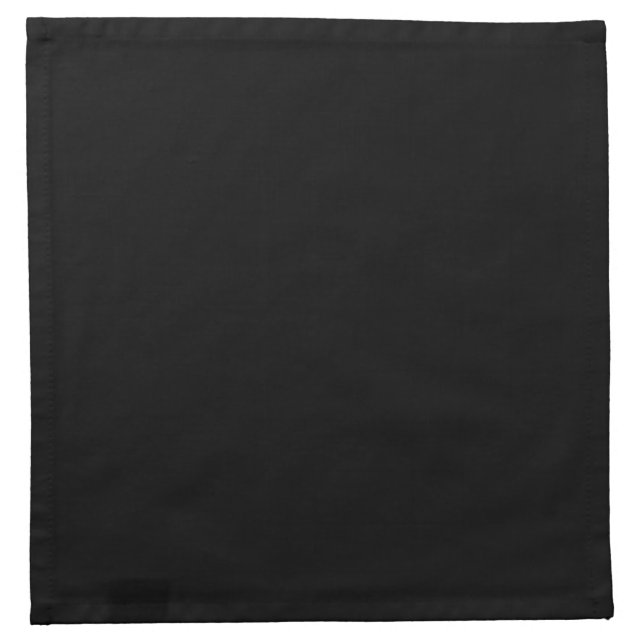Black Solid Color Cloth Napkin (Front)