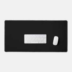 Black Solid Color Desk Mat