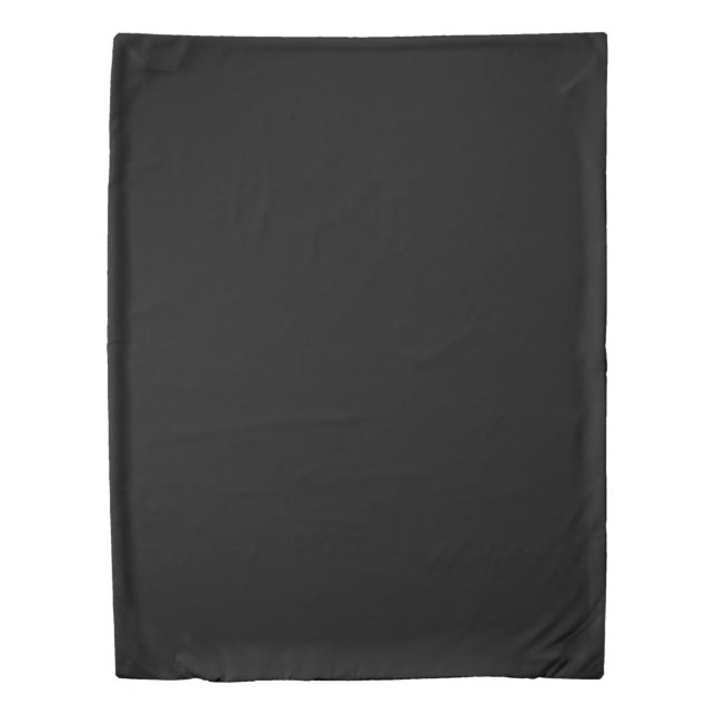 Black Solid Color  Duvet Cover (Front)