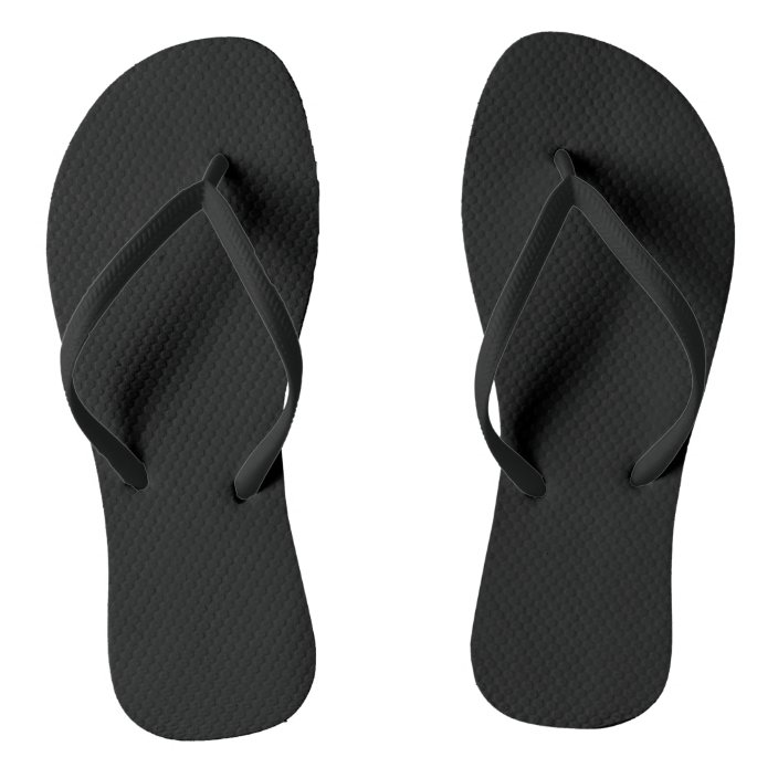black solid color flip flops | Zazzle.com
