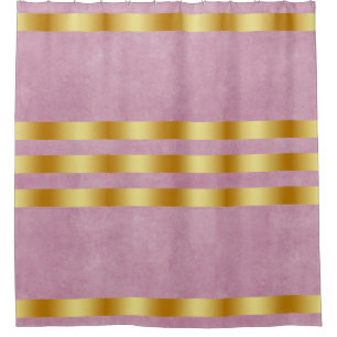 Black Solid Color Gold Badge Personalized Custom S Shower Curtain