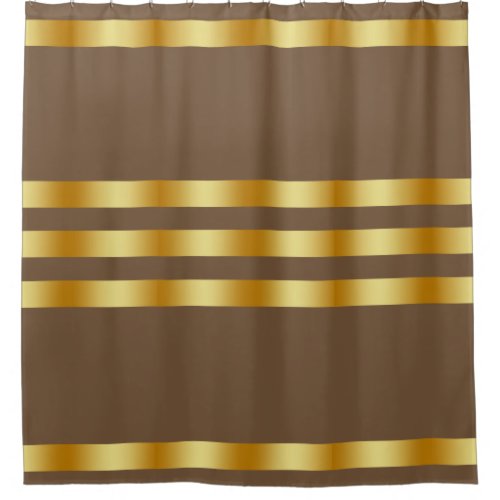 Black Solid Color Gold Badge Personalized Custom Shower Curtain