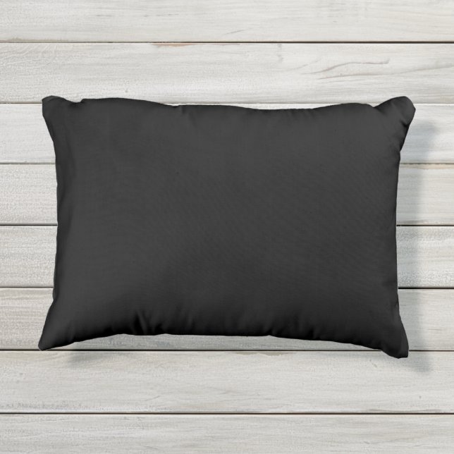 black solid color plain  pillow (Back)