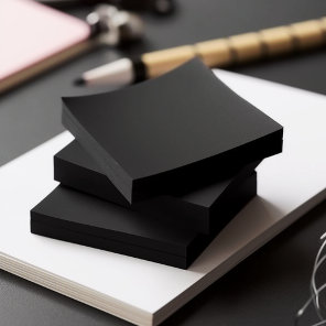Black Solid Color Post-it Notes