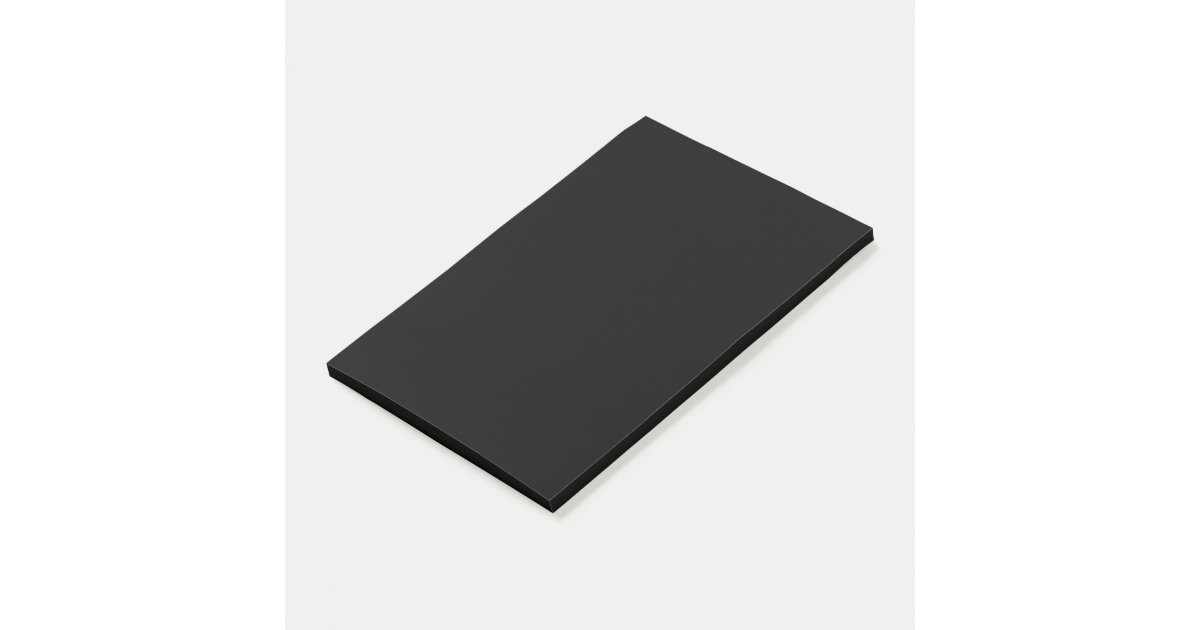 Black (solid color) post-it notes | Zazzle