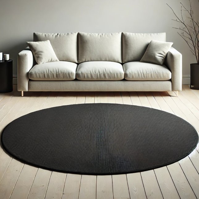 Black solid color simple minimal plain basic rug (Creator Uploaded)
