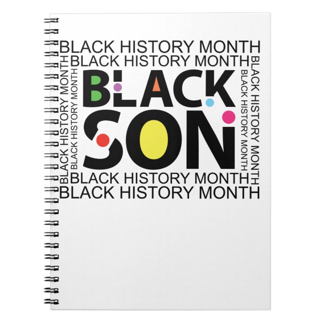 Black Son Black History Month Notebook (Front)