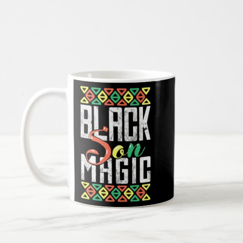 Black Son Magic African American Black Pride Men B Coffee Mug