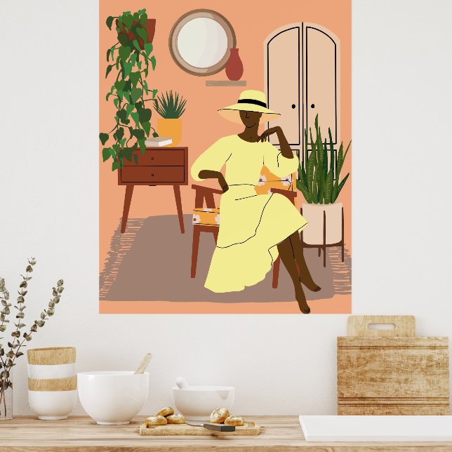 Black Southern Belle Poster (Kitchen)