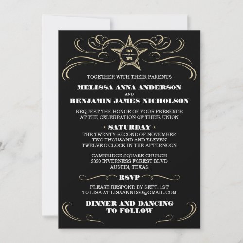 Black Southern Style Wedding Invitations