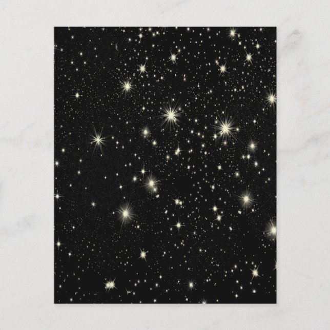 BLACK SPACE STARS BACKGROUNDS WALLPAPERS CUSTOMIZA FLYER (Front)