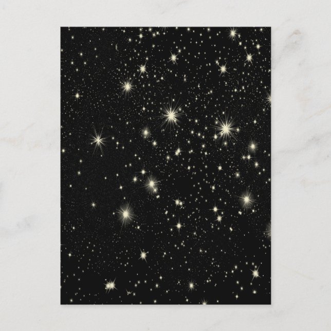 BLACK SPACE STARS BACKGROUNDS WALLPAPERS CUSTOMIZA POSTCARD (Front)