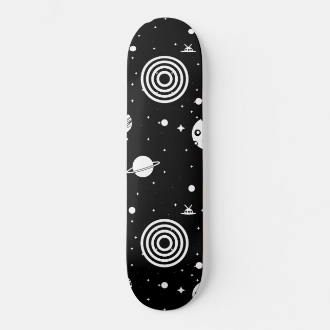 Black Space Stuff Skateboard (Front)