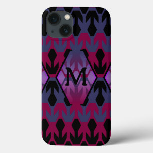 Black Spacecrafts and Arrow Monogram iPhone 13 Case