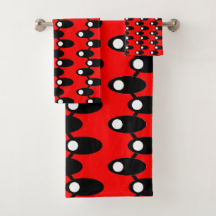 Black Spaceships  Bath Towel Set
