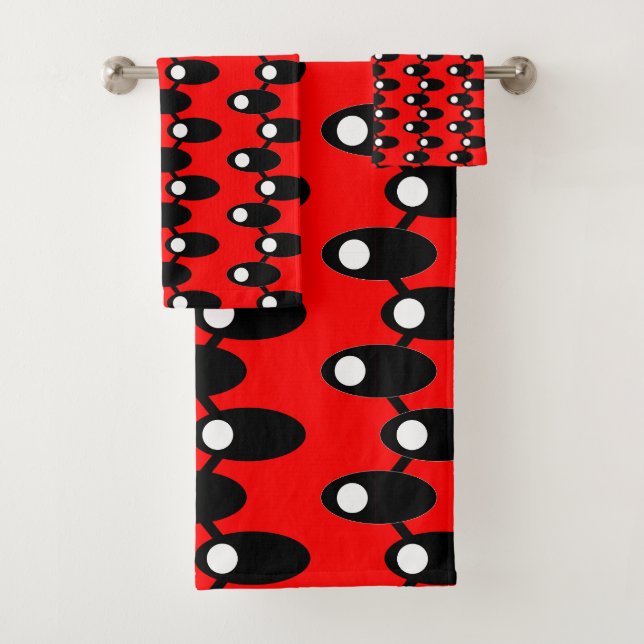 Black Spaceships  Bath Towel Set (Insitu)
