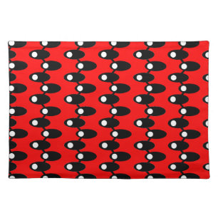 Black Spaceships Cloth Placemat
