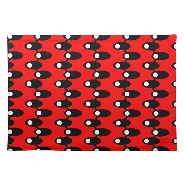 Black Spaceships  Cloth Placemat (Front)