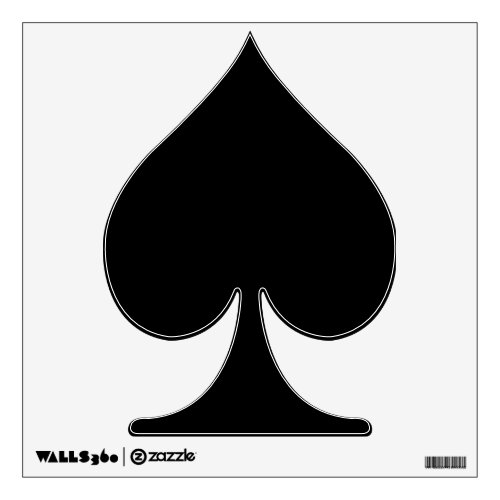 Black Spade Card Suit Game Playing Wall Decal