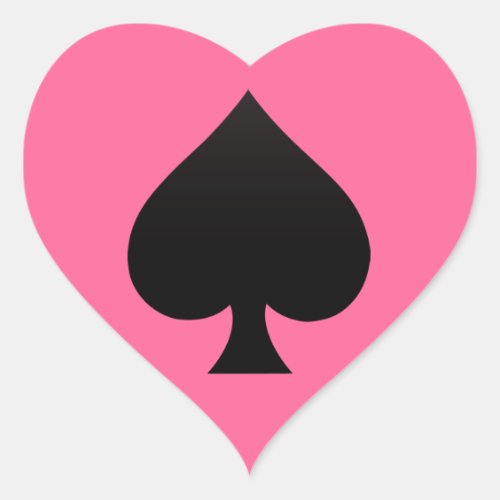 Black Spade _ Cards Suit Poker Spear Heart Sticker