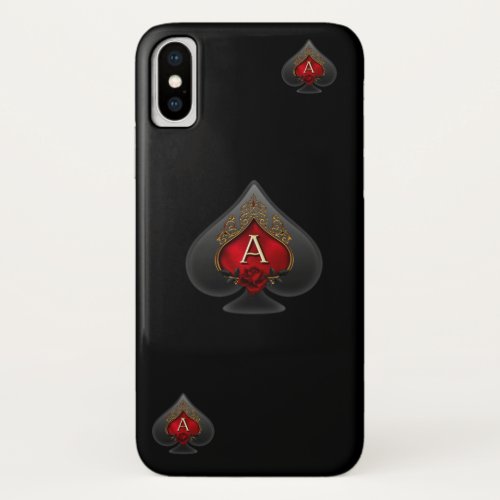 Black Spade iPhone X Case