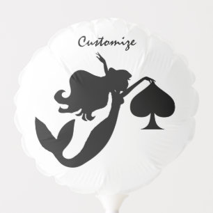 Black Spade Mermaid Silhouette Thunder_Cove Balloon