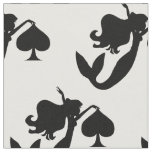 Black Spade Mermaid Silhouette Thunder_Cove Fabric