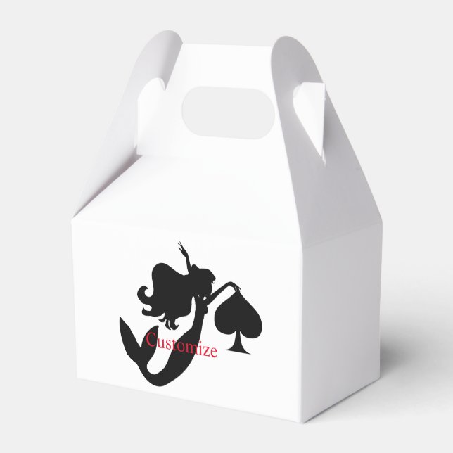 Black Spade Mermaid Silhouette Thunder_Cove  Favor Boxes (Front Side)