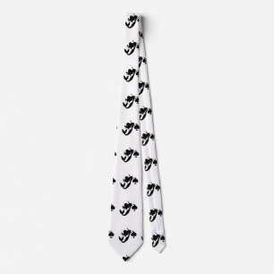 Black Spade Mermaid Silhouette Thunder_Cove Neck Tie