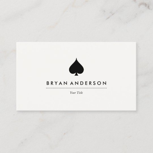 Black Spade Symbol Business Card